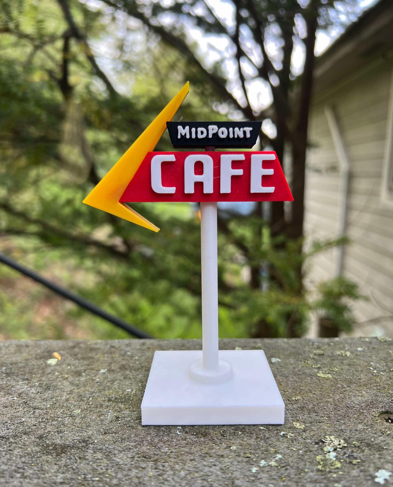 Mini MidPoint Café Sign – 6” 3D Printed Replica