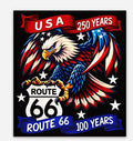 USA 250 Years &  Route 66 100 Years –  Commemorative Magnet
