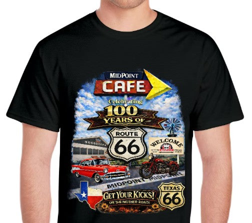 MidPoint Café – 100th Anniversary Route 66 T-Shirt (Front Design Edition) Presale