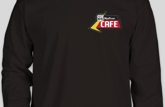 MidPoint Café – Official Route 66 Halfway Long Sleeve Point T-Shirt