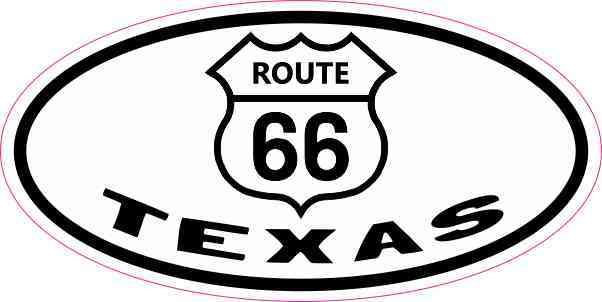 Texas Route 66 – Large  Vinyl Sticker